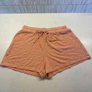 Volcom True to This‎ Waffle Knit Lounge Shorts in Coral, Size Medium, NWOT